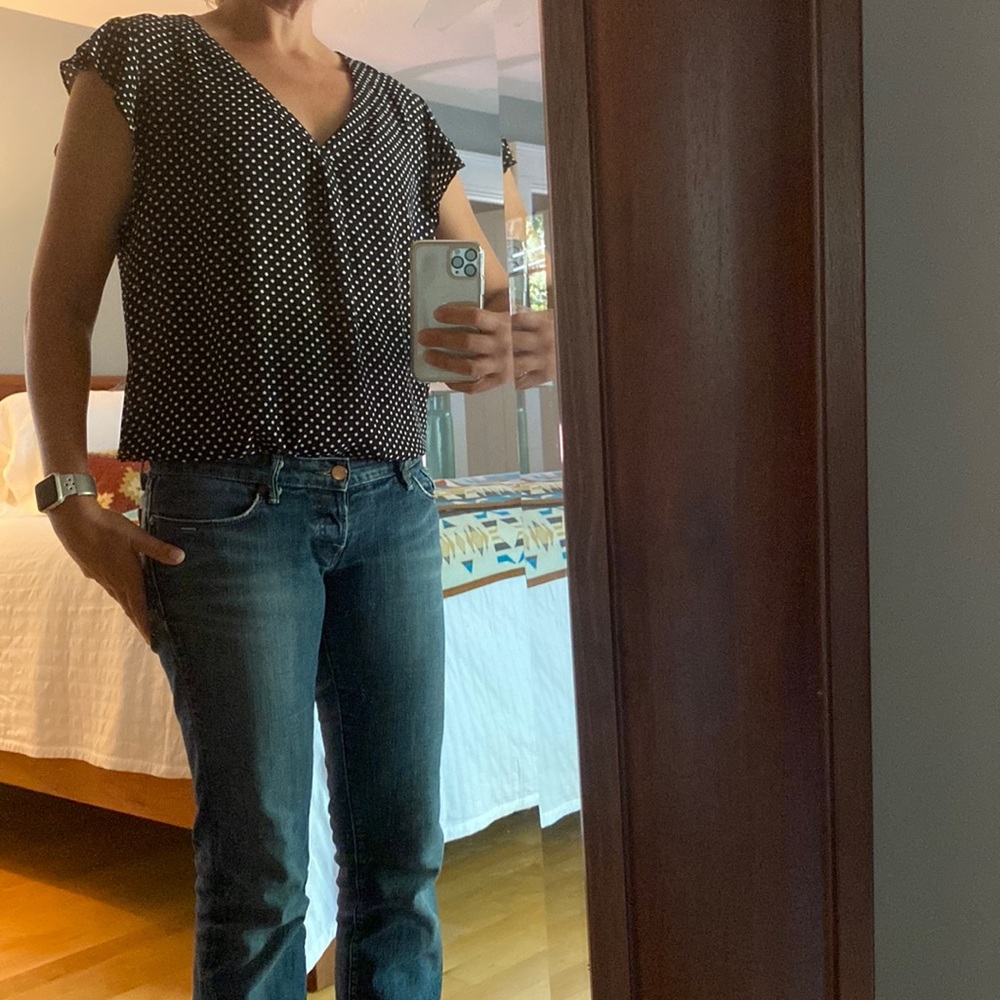 Philosophy polka dot v neck blouse